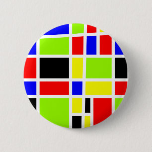 Badge Rond 5 Cm Rectangles colorées