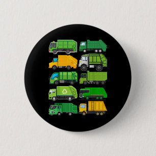 Badge Rond 5 Cm Recyclage des déchets de déchets de camionnette An