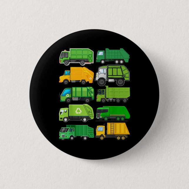 Badge Rond 5 Cm Recyclage des déchets de déchets de camionnette An (Devant)