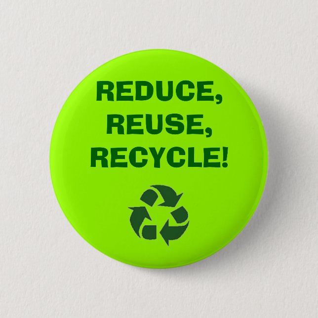Badge Rond 5 Cm recycle%20sign_frame, RÉDUISENT, RÉUTILISENT, (Devant)