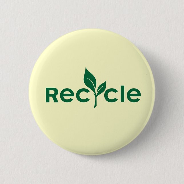 Badge Rond 5 Cm Recycler (Devant)