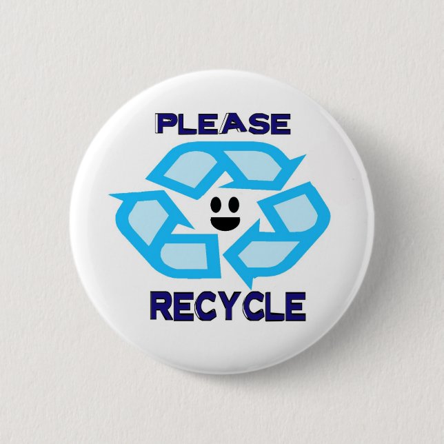Badge Rond 5 Cm Recycler (Devant)