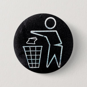 Badge Rond 5 Cm Recycler et ne pas perdre