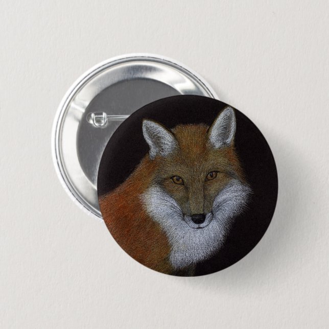 Badge Rond 5 Cm Red Fox (Devant & derrière)