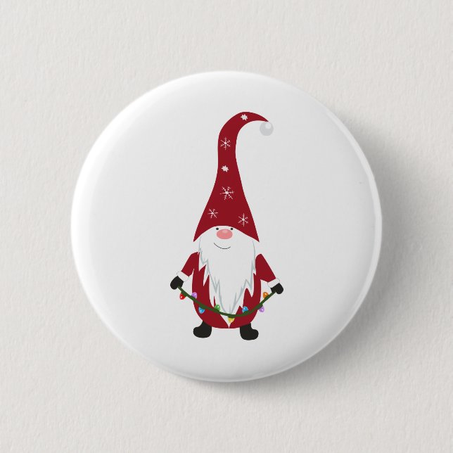 Badge Rond 5 Cm Red gnome (Devant)
