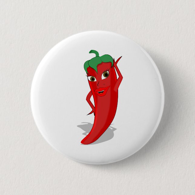 Badge Rond 5 Cm Red Hot Pepper Diva (Devant)