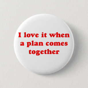 Badge Rond 5 Cm Red I Love It Button