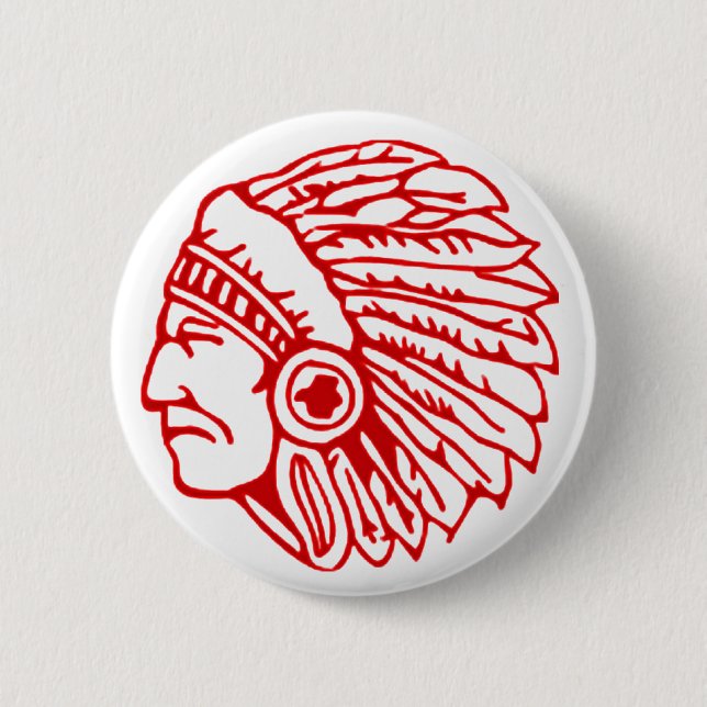 Badge Rond 5 Cm Red Indian (Devant)