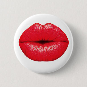 Badge Rond 5 Cm Red Lipstick - Marilyn Monroe Style