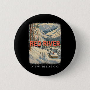 Badge Rond 5 Cm Red River New Mexico Nm Skiing Extravaganza Sd778