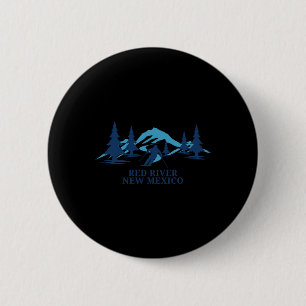 Badge Rond 5 Cm Red River Nouveau-Mexique Station de ski Ski Skieu