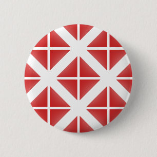 Badge Rond 5 Cm Red Trendy Triangle Pattern