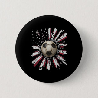 Badge Rond 5 Cm Red-white-blue Soccer Ll Explosion Grunge Street S