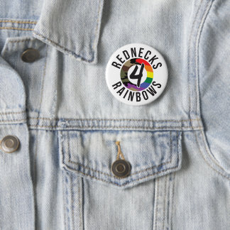 Badge Rond 5 Cm Rednecks 4 Rainbows