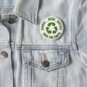 Badge Rond 5 Cm Réduire la réutilisation du recyclage