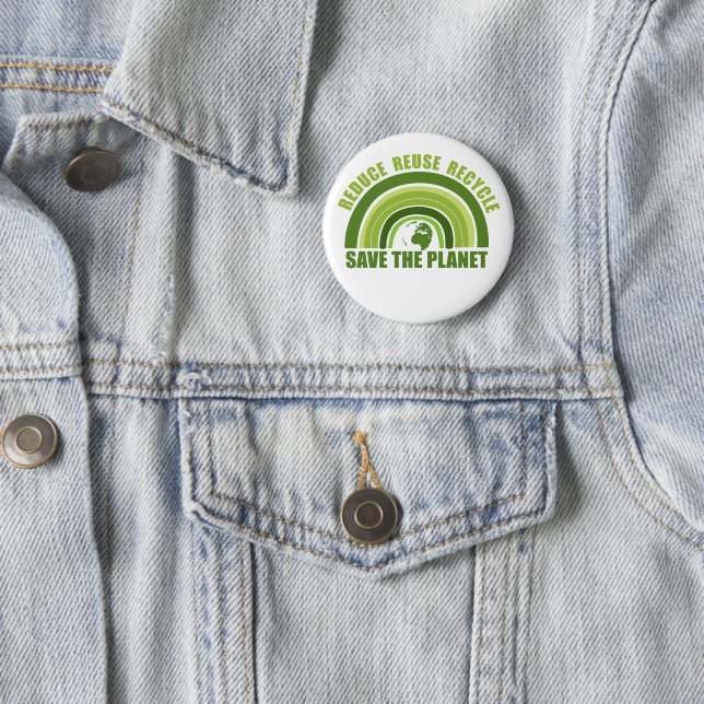Badge Rond 5 Cm Réduire la réutilisation du recyclage (En situation)