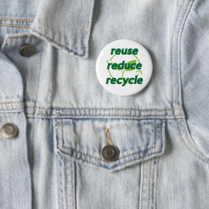 Badge Rond 5 Cm Réduire la réutilisation du recyclage