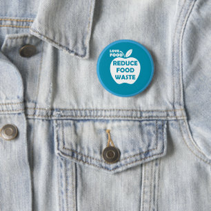 Badge Rond 5 Cm Réduire les déchets alimentaires