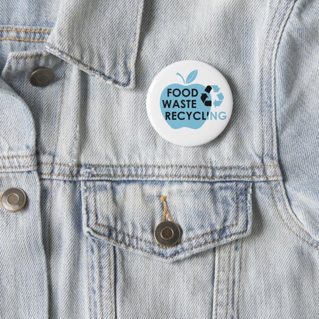 Badge Rond 5 Cm Réduire les déchets alimentaires (En situation)