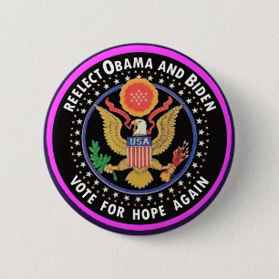 Badge Rond 5 Cm Réélire Obama / Biden 2012