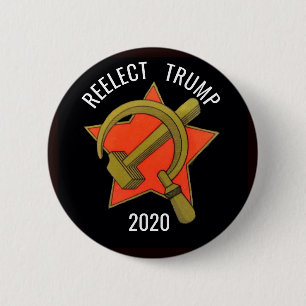 Badge Rond 5 Cm Réélire Trump