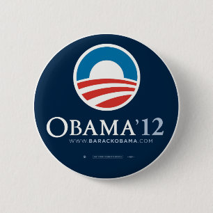 Badge Rond 5 Cm Réélisez le Président Barack Obama 2012