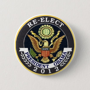 Badge Rond 5 Cm Réélisez Obama