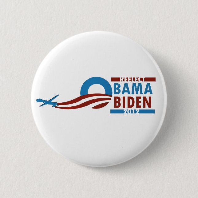 Badge Rond 5 Cm Réélisez Obama Biden 2012 (Devant)