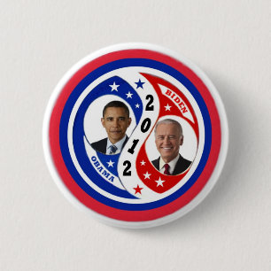 Badge Rond 5 Cm Réélisez Obama Biden 2012