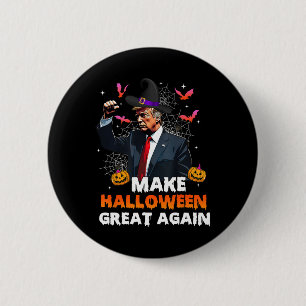 Badge Rond 5 Cm Refaire Halloween Great Again Drôle Trump Saisons