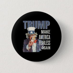 Badge Rond 5 Cm Refaire l'Amérique sans peur, pro Trump, Républica