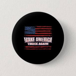 Badge Rond 5 Cm Refaire penser l'Amérique 