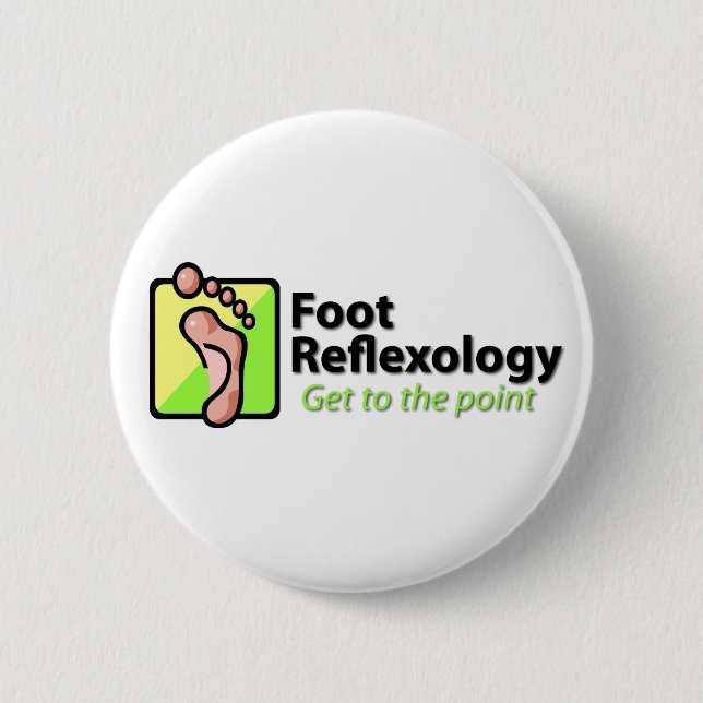 Badge Rond 5 Cm Réflexologie des pieds (Devant)