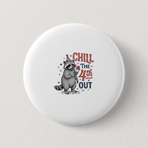 Badge Rond 5 Cm Refroidir le 4ème dessin de chemise patriotique de