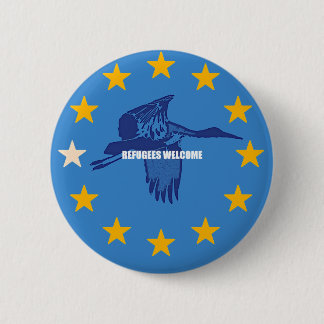 Badge Rond 5 Cm refugees welcomes