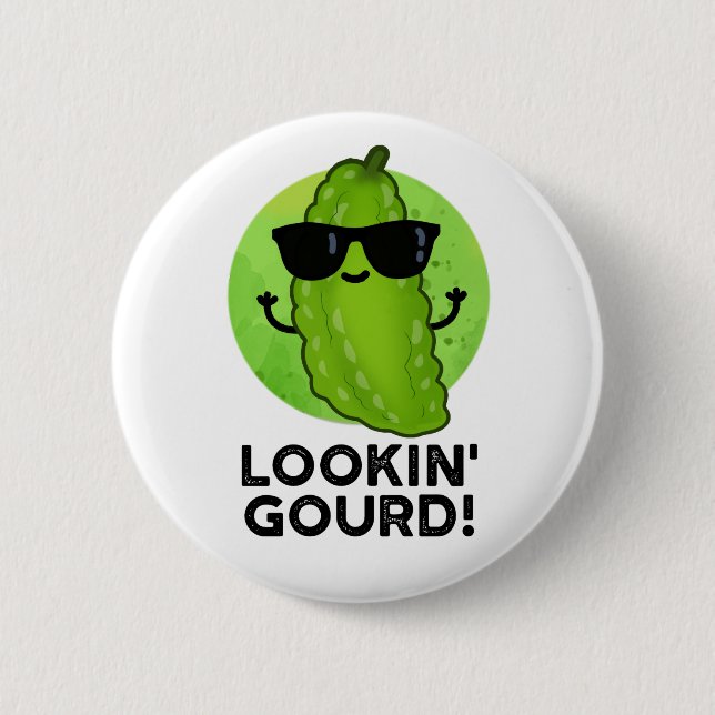 Badge Rond 5 Cm Regard Gourd Funny Cool Veggie Pun (Devant)