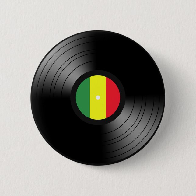 Badge Rond 5 Cm Reggae de vinyle (Devant)