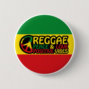 Badge Rond 5 Cm Reggae Musique avec citations positives