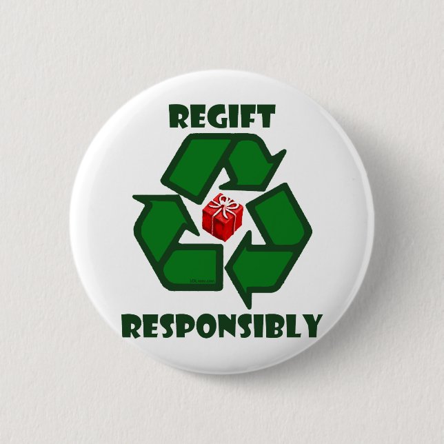 Badge Rond 5 Cm Regift de façon responsable (Devant)