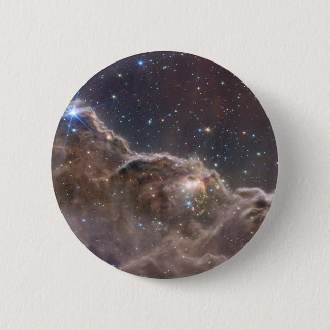 Badge Rond 5 Cm Région De Démarrage Ngc 3324 Dans La Nebula De Car (Devant)