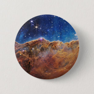 Badge Rond 5 Cm Région De Démarrage Ngc 3324 Dans La Nebula De Car