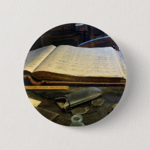 Badge Rond 5 Cm Registre et lunettes