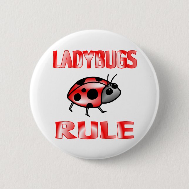 BADGE ROND 5 CM RÈGLE DE COCCINELLES (Devant)