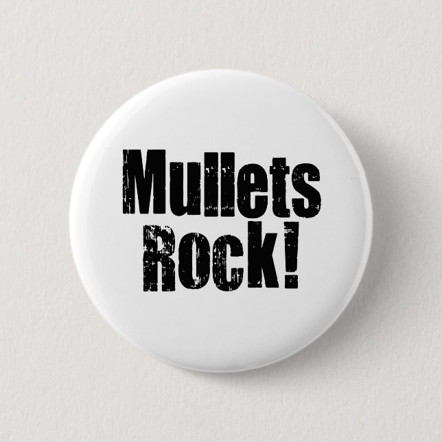 Badge Rond 5 Cm Règle de Mullets (Devant)