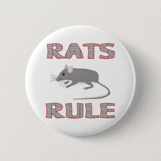 BADGE ROND 5 CM RÈGLE DE RATS (Devant)