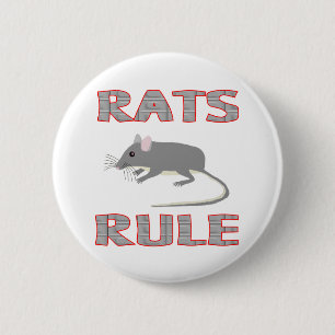 BADGE ROND 5 CM RÈGLE DE RATS