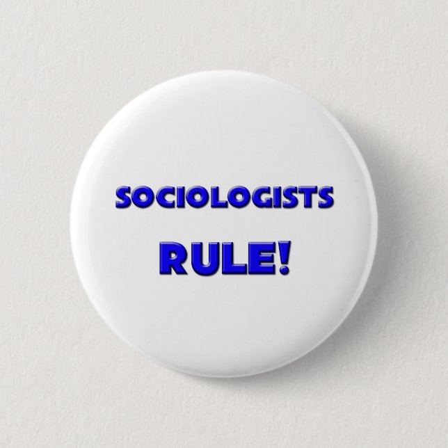 Badge Rond 5 Cm Règle de sociologues ! (Devant)