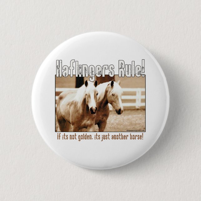 Badge Rond 5 Cm Règle des haflingers (Devant)