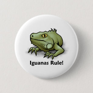 Badge Rond 5 Cm Règle d'iguanes !