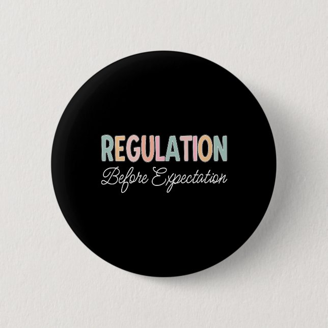 Badge Rond 5 Cm Réglementation avant attente (Devant)